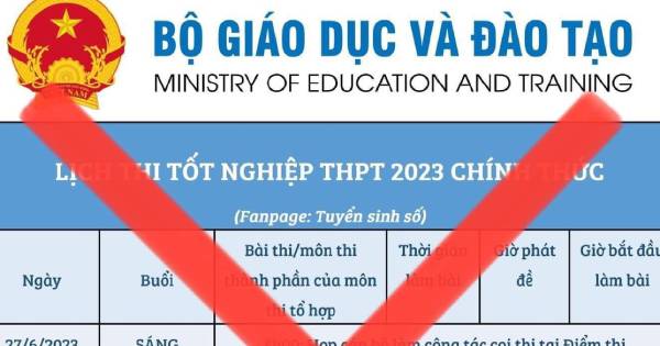 Cảnh báo mạo danh Bộ Giáo dục & Đào tạo công bố lịch thi
