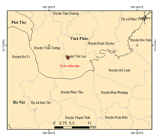 Vừa xảy ra 2 trận động đất tại Lai Châu và Vĩnh Phúc
