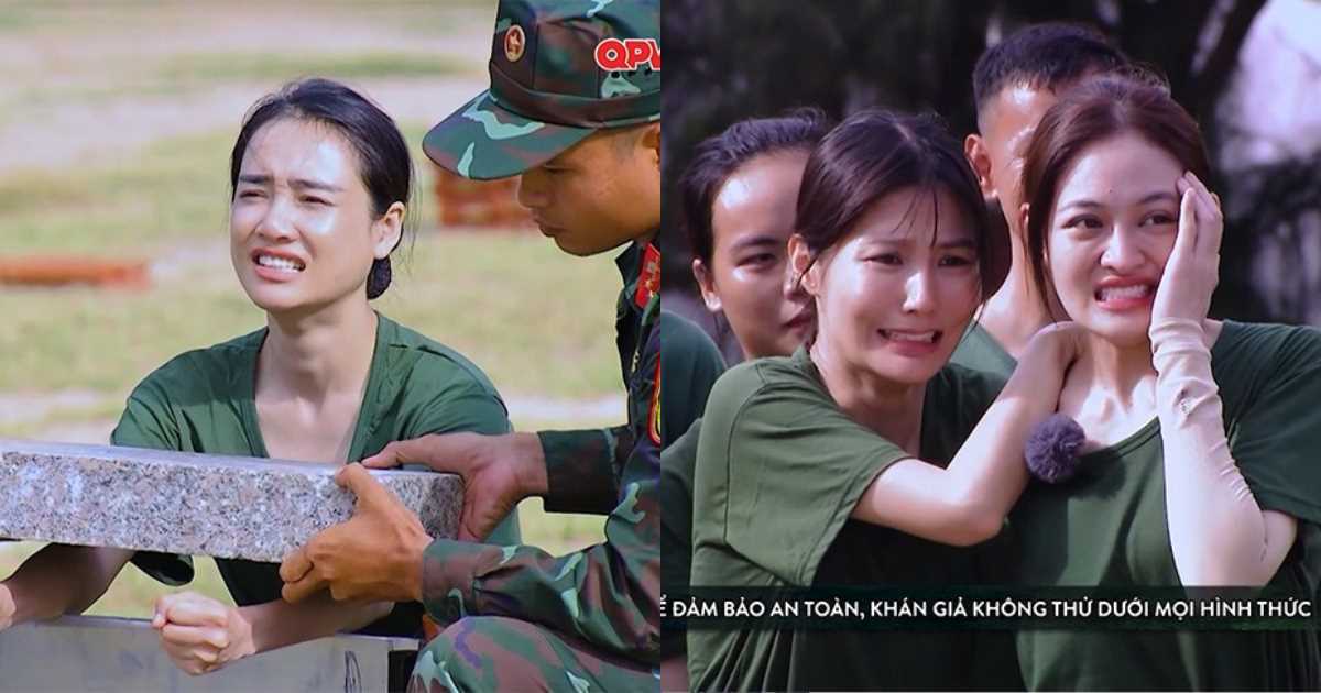 Nhã Phương ''nhắm mắt nghiến răng'' chịu đựng khi đồng đội đặt cả khối bê tông lên tay đập nát
