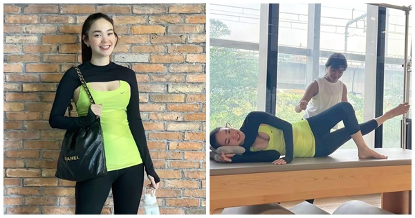 Minh Hằng lần đầu khoe trọn vóc dáng khi mang thai, vẫn chăm chỉ tập luyện môn thể thao này
