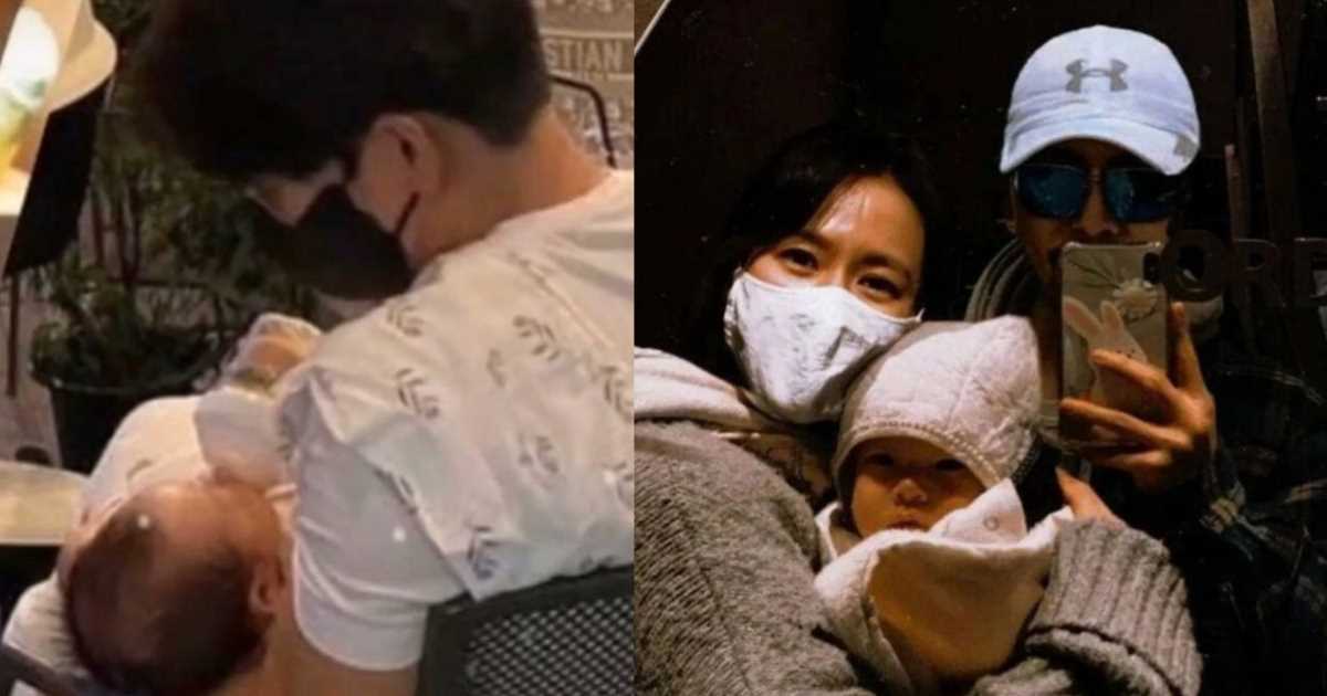 Lan truyền hình ảnh được cho là Hyun Bin tự tay cho con trai bú bình