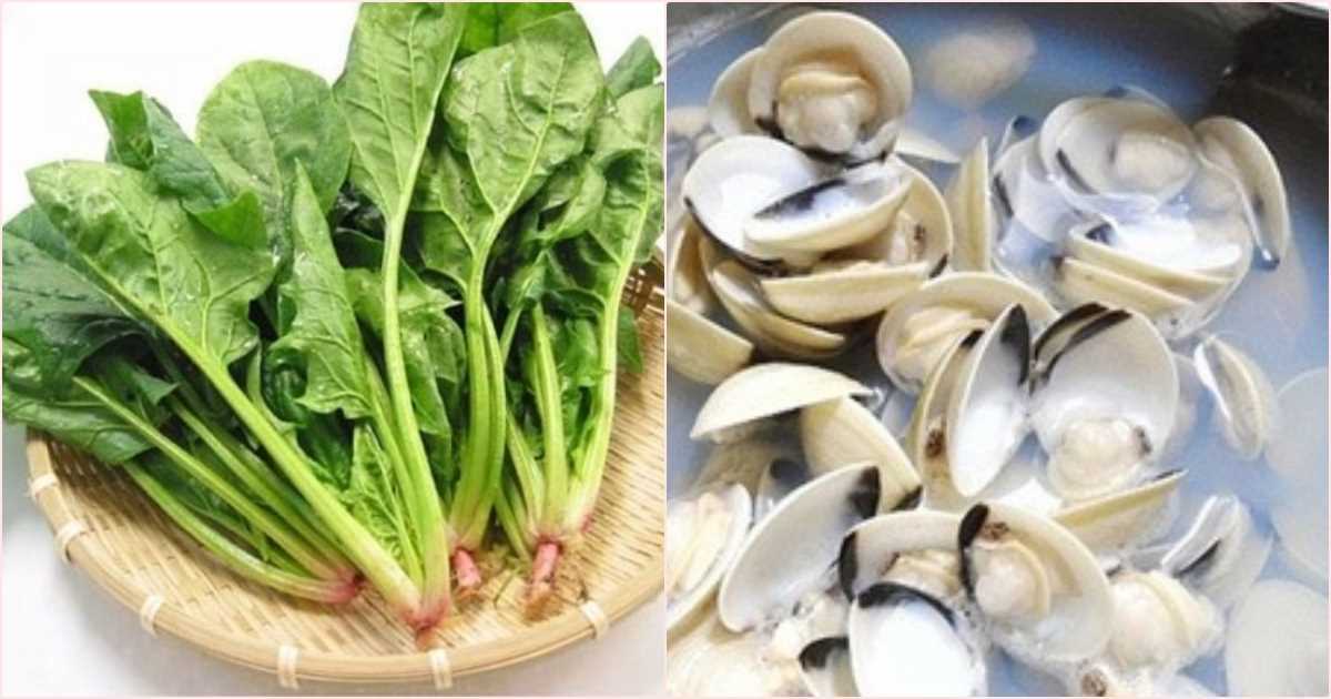 Ngày nóng nực nấu canh ngao rau chân vịt thơm ngon lại thanh mát