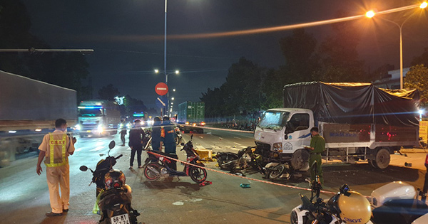 Xe tải lao vào xe máy đang chờ đèn đỏ, 4 người thương vong: Lời kể của nhân chứng

