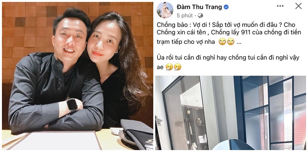 Đàm Thu Trang được chồng rủ đi nghỉ dưỡng, ý đồ sâu xa mới khiến dân tình cười bò