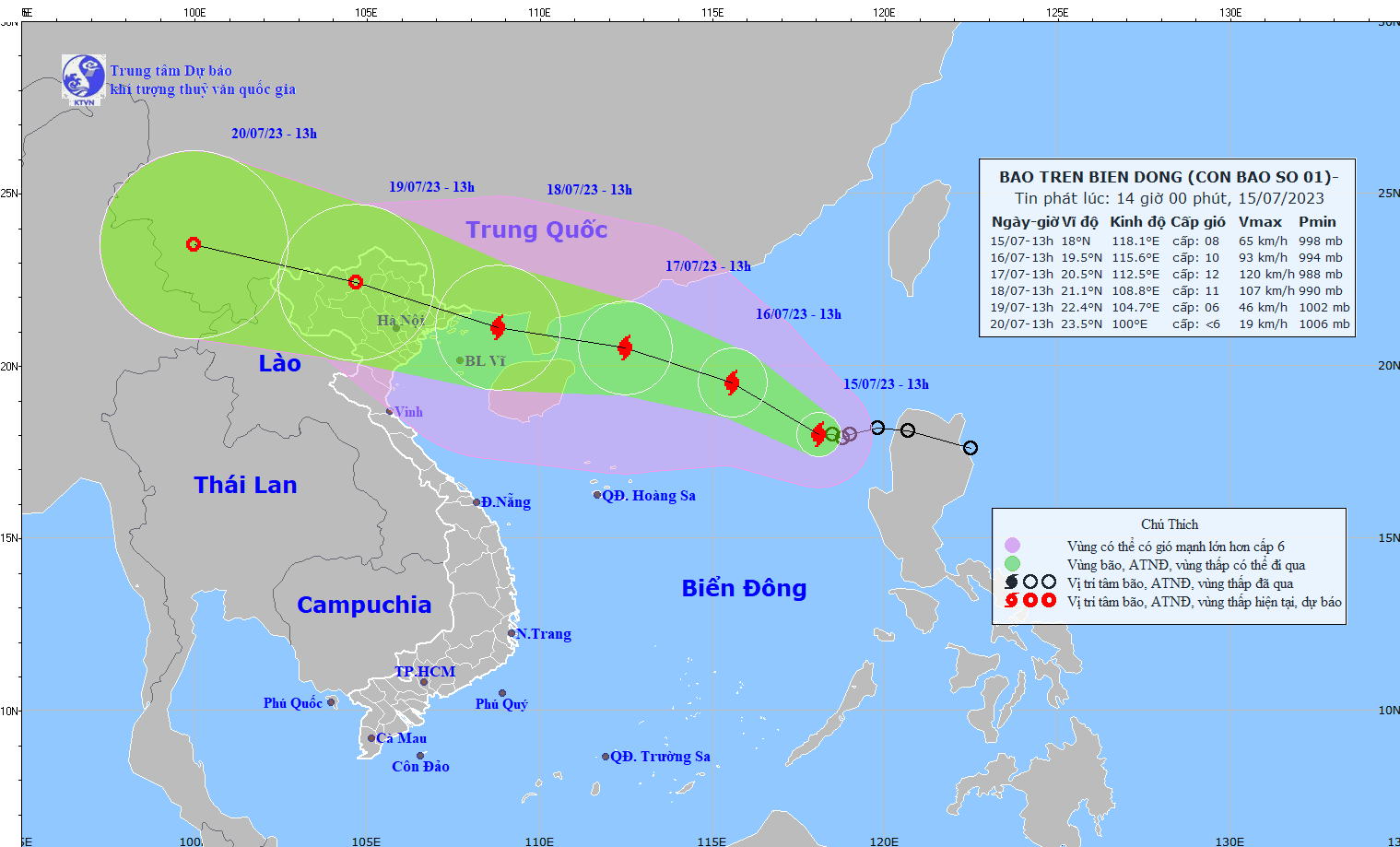 Cơn bão đầu tiên của năm 2023 chính thức hình thành trên Biển Đông, có thể đi thẳng vào miền Bắc

