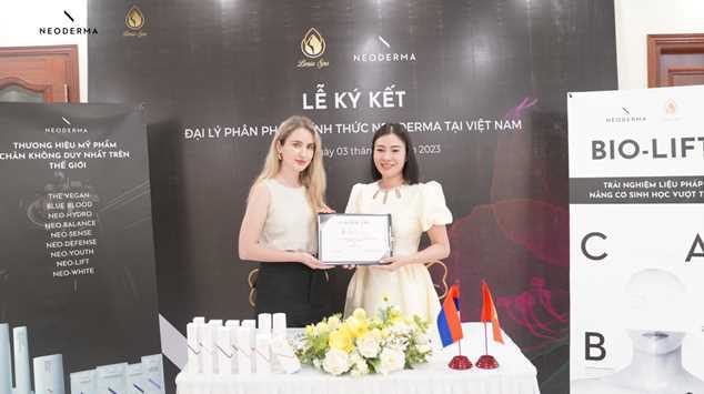 Limia Spa ký kết kết hợp đồng phân phối chính thức mỹ phẩm Neoderma

