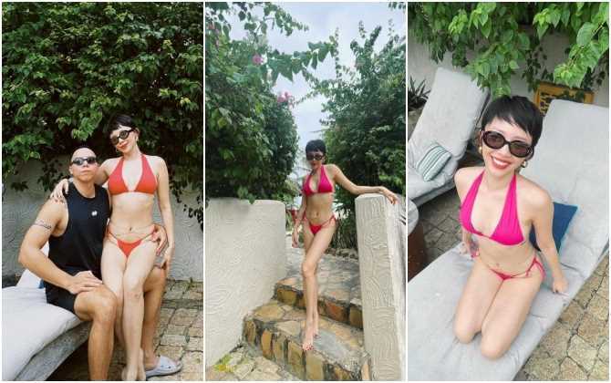 Diện bikini nóng bỏng, Tóc Tiên khoe body "cực cháy" bên ông xã Hoàng Touliver