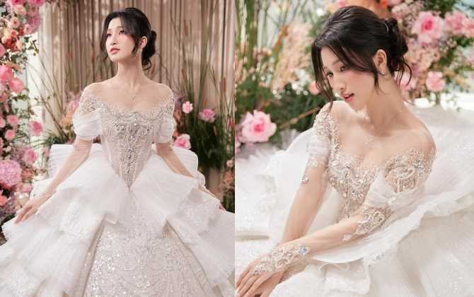 Á hậu Phương Nhi bất ngờ tung bộ ảnh diện váy cưới, nàng hậu sắp lên xe hoa?