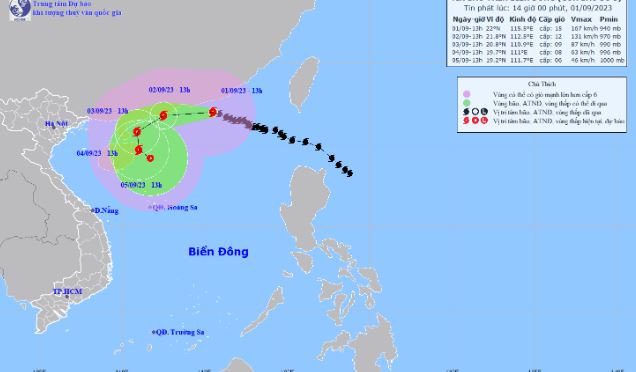 Bão Sao La giật cấp 17, lại đổi hướng, có thể ảnh hưởng đến Việt Nam không?