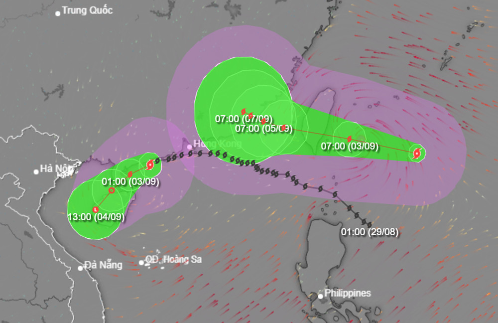 Bão Saola sượt qua Hong Kong, đang vòng về Biển Đông?