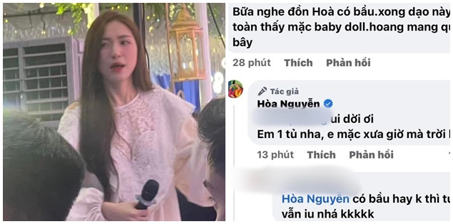 Vướng nghi vấn mang bầu vì diện áo rộng che bụng, Hòa Minzy phản ứng bất ngờ