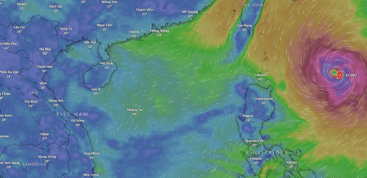 Biển Đông có thể đón bão số 4 Koinu?