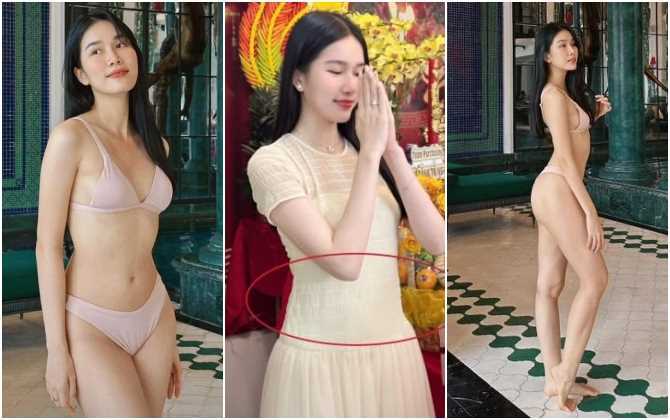 Vừa cưới đã dính tin bầu bí, Á hậu Phương Anh "chơi lớn", tung ảnh diện bikini, nhìn xuống vòng 2 mới sốc