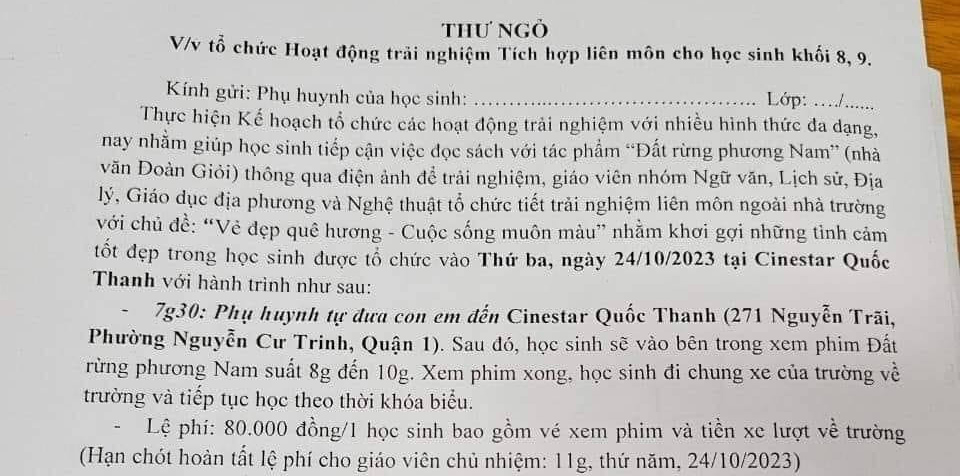 Xôn xao thư ngỏ vận động học sinh đi xem phim "Đất rừng phương Nam"

