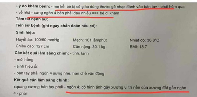 Cô giáo đánh gãy ngón tay học sinh bị kỷ luật cảnh cáo
