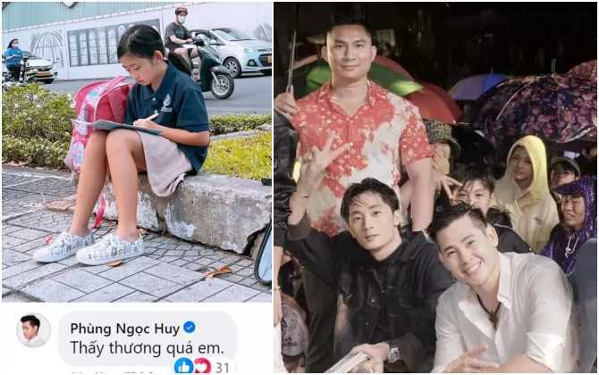 Về Việt Nam nhưng không đăng ảnh Lavie, Phùng Ngọc Huy thốt lên 4 chữ khi thấy con gái ngồi đọc báo vệ đường