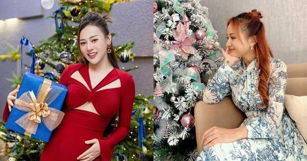 Sao Việt lên đồ chụp ảnh với cây thông Noel: Phương Oanh bầu bí vẫn không 'kém cạnh' Hương Giang