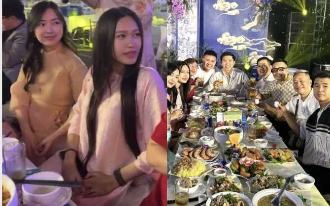 Đi ăn hỏi Quang Hải, Doãn Hải My và Mai Hà Trang lộ vòng 2 nhô cao