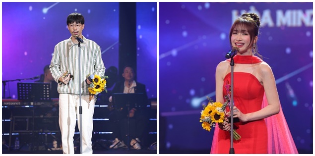 Đen Vâu - Hòa Minzy thắng giải Nam/Nữ ca sĩ của năm