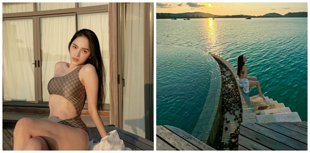 Mới đầu hè Hoa hậu Hương Giang đã khoe ảnh áo tắm cực 'cháy'
