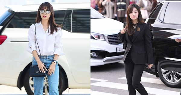 Trong phim là tiểu thư tài phiệt sang chảnh nhưng ngoài đời Kim Ji Won tại 'lăng xê' style này