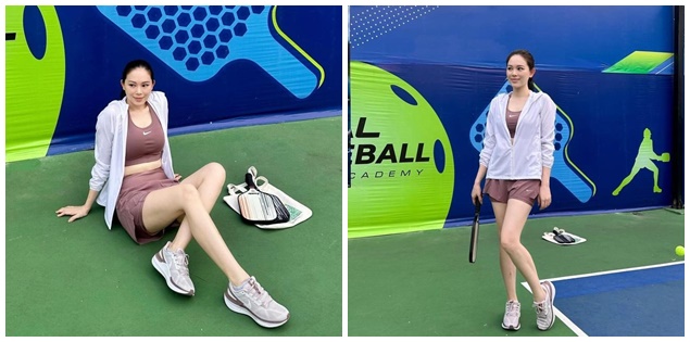 Linh Rin bắt 'trend' chơi pickleball, vóc dáng sau sinh thon gọn bất ngờ