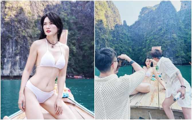 Diện bikini tạo dáng kém duyên, siêu mẫu Anh Thư bị dân mạng "la ó"
