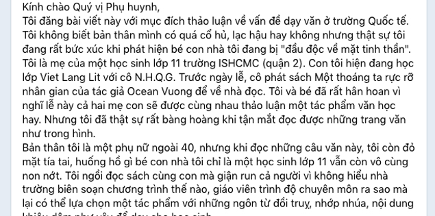 Trường Quốc tế TP HCM thu hồi sách có nội dung "nhạy cảm"
