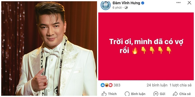 Đàm Vĩnh Hưng bất ngờ thông báo "đã có vợ", chuyện gì đây?