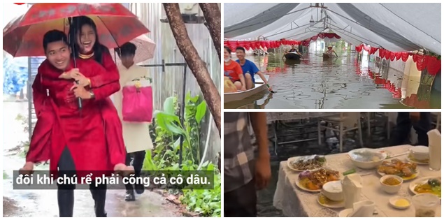 Chọn ngày đẹp làm đám cưới đúng mùa mưa, cô dâu, chú rể vướng cảnh dở khóc dở cười