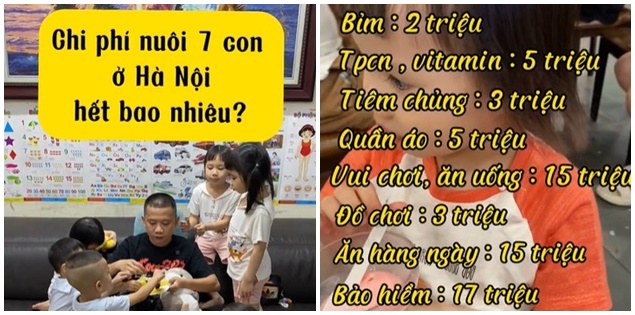 Ông bố nuôi 7 con hết sương sương 140 triệu/tháng, dân mạng chưa kịp "định thần" thì biết điều sốc hơn
