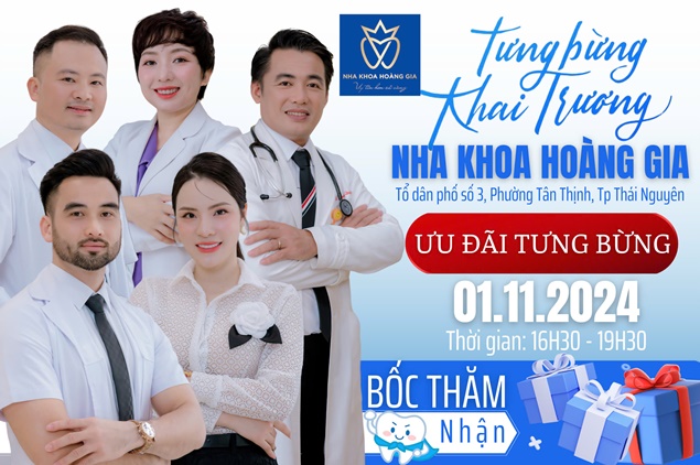 Bác sĩ Vũ Trọng Quỳnh cùng với vợ là bác sĩ Đàm Thu Trang chính thức khai trương Nha khoa Hoàng Gia cơ sở mới