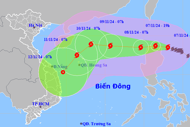 Bão Yinxing mạnh lên cấp 15, hướng vào Biển Đông