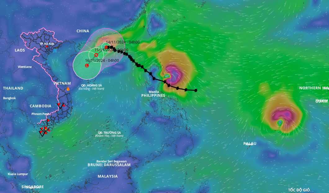 Bão Toraji suy yếu, cơn bão khác sắp vào Biển Đông
