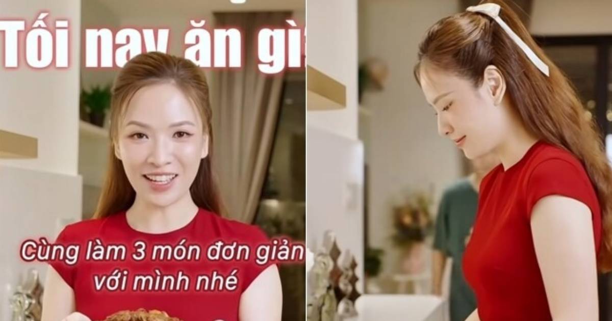 Con dâu NSND Khải Hưng nấu 3 món đơn giản mà ngon, khiến chồng chỉ muốn ăn cơm nhà
