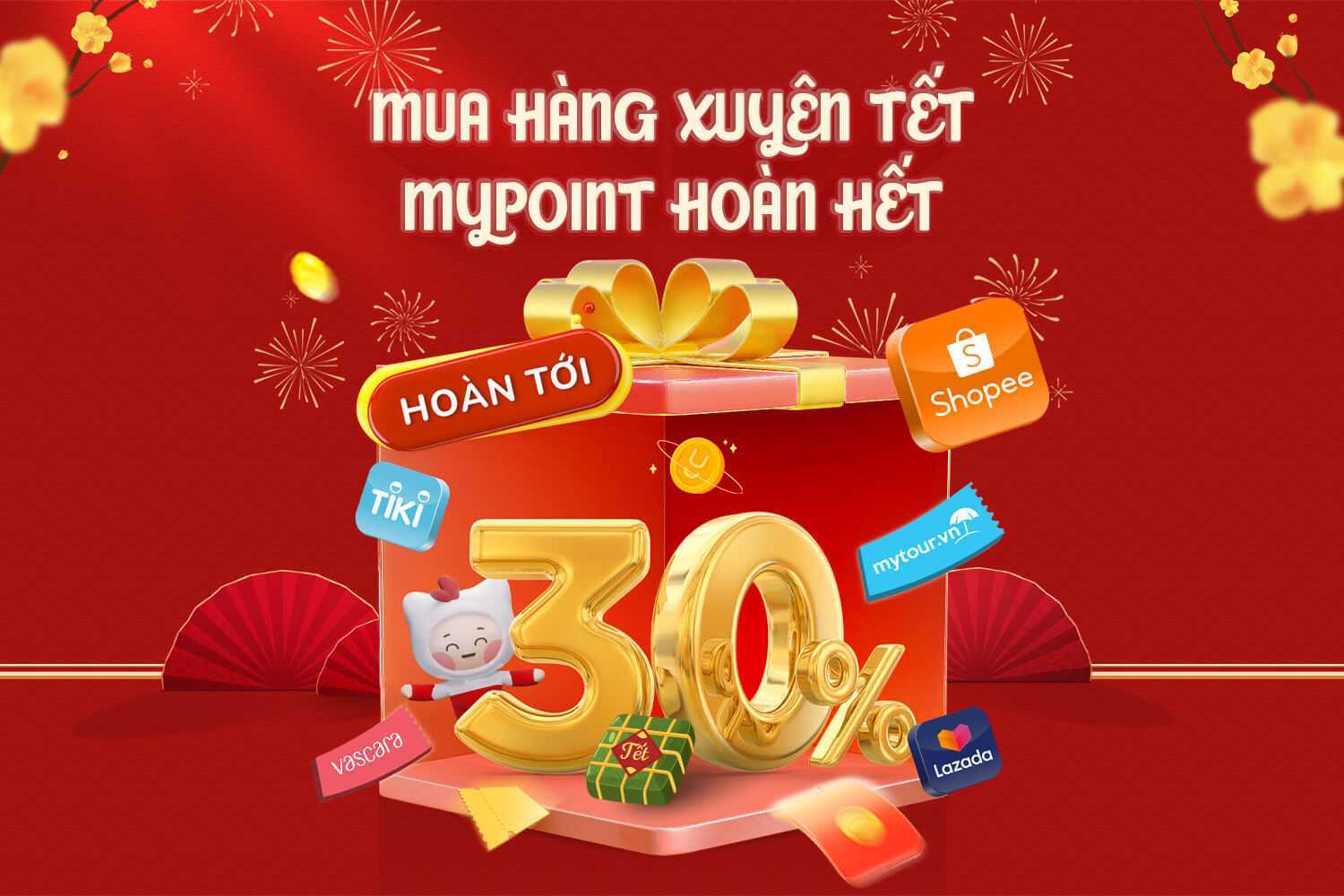 MyPoint "bung nổ" ưu đãi Tết: Hàng ngàn deal hot, giảm giá sâu, quà tặng hấp dẫn
