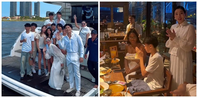 Con trai Lệ Quyên mừng sinh nhật trên du thuyền xa xỉ, chuẩn rich kid Việt