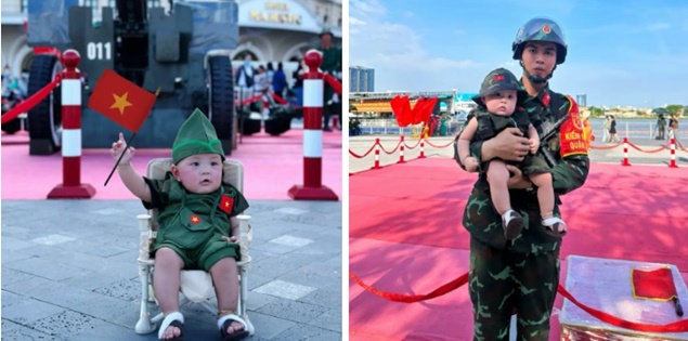Chiến sĩ nhí 6 tháng tuổi hot nhất MXH: Yêu nước không phải là trend, yêu nước nằm ở trong gen chúng mình!