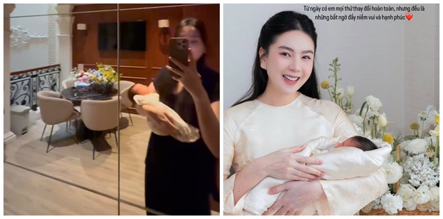 Mai Ngọc sinh con sau 5 ngày gần về mức cân nặng trước sinh, bao người ùa vào "xin vía"