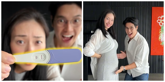 HOT: Ngô Thanh Vân vén áo khoe mang thai