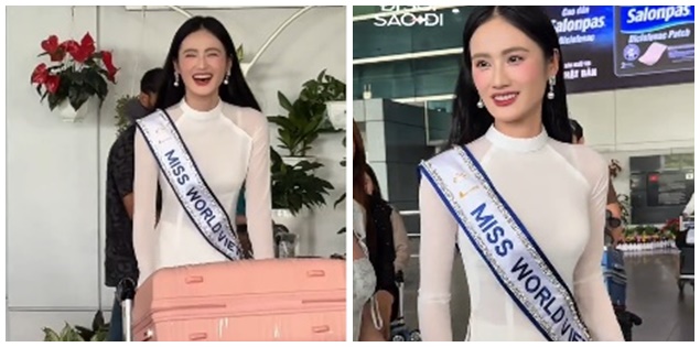 Hoa hậu Ý Nhi tươi tắn trở về Việt Nam, ra đón ở sân bay vẫn vắng bóng "người quan trọng"