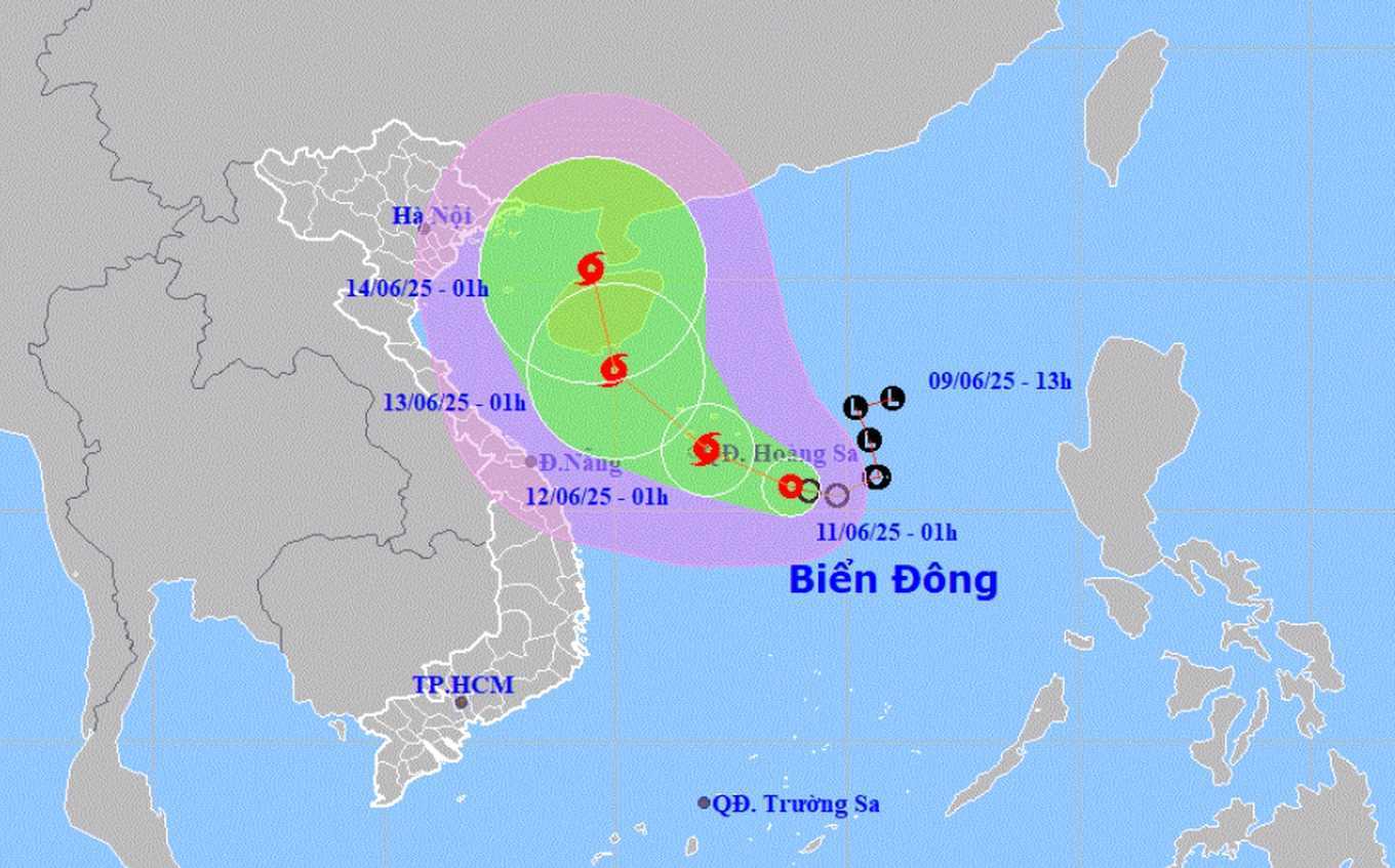 Bão Wutip hình thành trên Biển Đông, có thể không vào đất liền nước ta