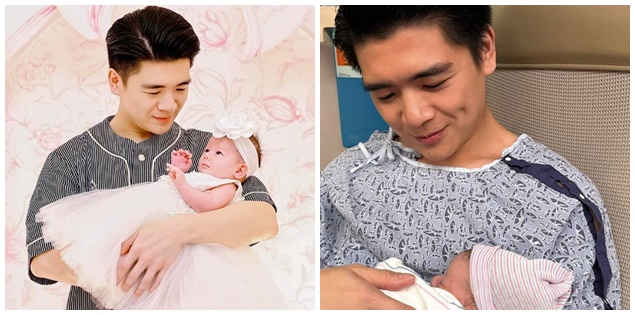 Con trai bầu Hiển lần đầu khoe cận mặt ái nữ thứ ba vừa chào đời