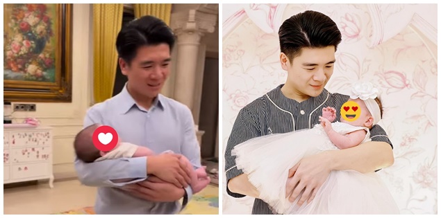 Ra ngoài làm lãnh đạo, về nhà con trai bầu Hiển lao vào bế con, chuẩn ông bố đảm đang