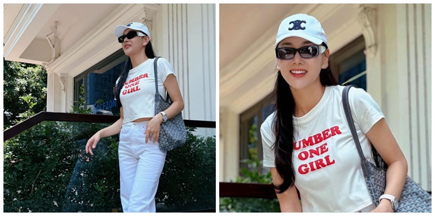 Phương Oanh trẻ trung như thiếu nữ, mặc áo vài trăm nghìn nhưng phụ kiện lên tới cả tỷ đồng