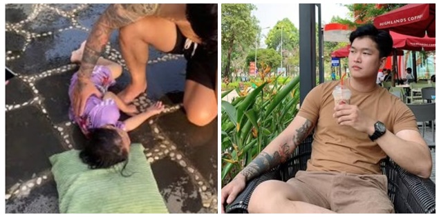 Thót tim phút nam thanh niên cứu bé gái đuối nước ở hồ bơi của villa