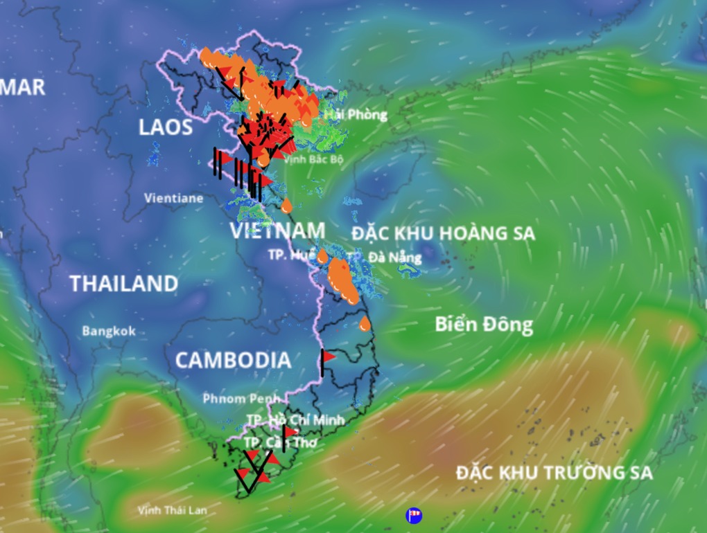 Áp thấp nhiệt đới trên biển Đông: Vùng nguy hiểm trong 24 giờ tới