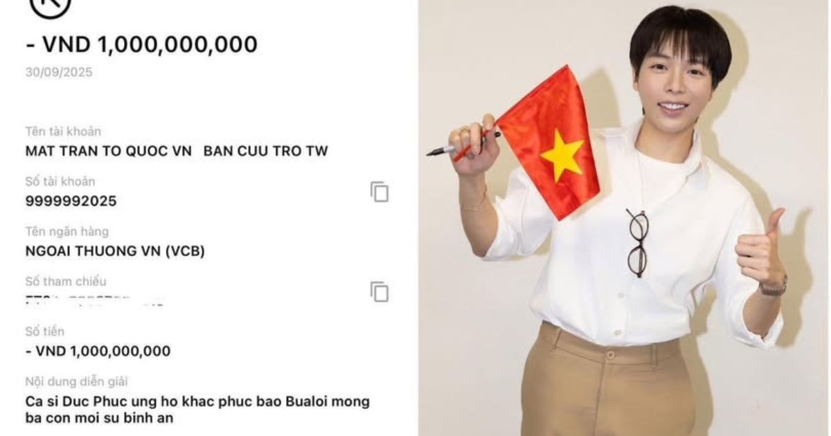 Đức Phúc chuyển nóng 1 tỷ đồng, Hương Giang và dàn sao ủng hộ đồng bào vùng bão lũ