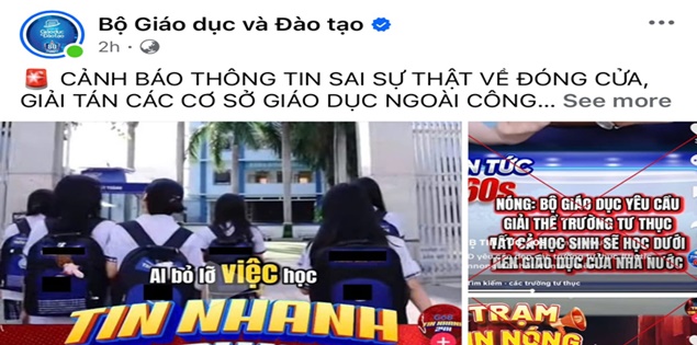 Bộ Giáo dục và Đào tạo thông báo khẩn