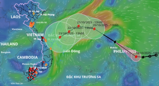 Cảnh báo mưa dông ở Hà Nội chiều nay, bão Fengshen tăng cấp